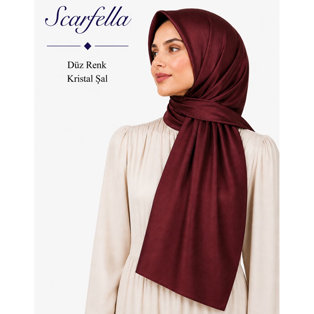 Scarfella Düz Renk Kristal Şal - Desen-01