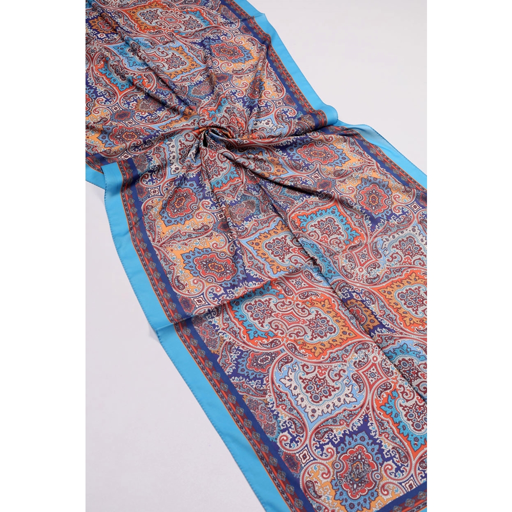 Scarfella Desenli Silk Licra Şal - Desen-07