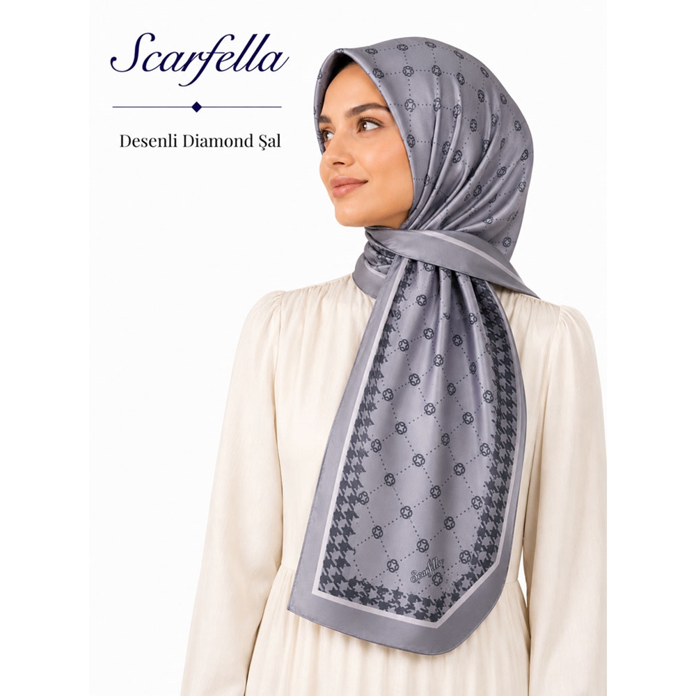 Scarfella Desenli Diamond Şal - Desen-04