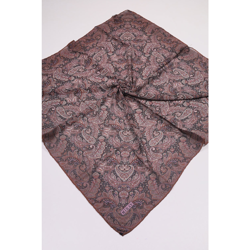 Miray Desenli Krep Eşarp - Desen-01 - Renk-01
