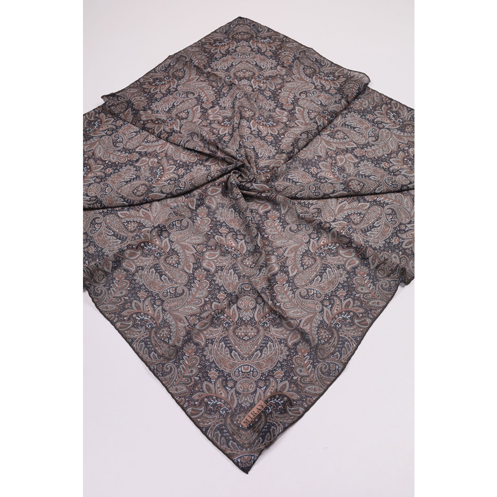 Miray Desenli Krep Eşarp - Desen-01 - Renk-01