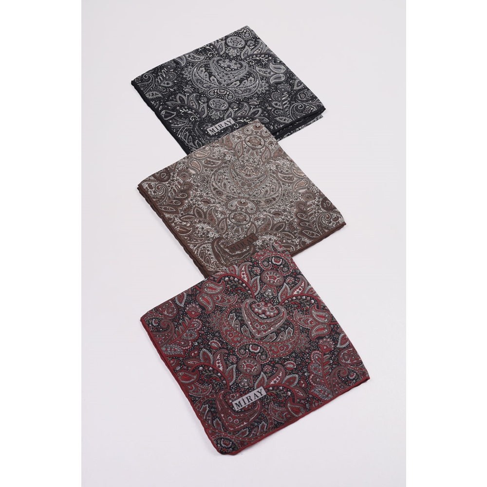 Miray Desenli Krep Eşarp - Desen-01
