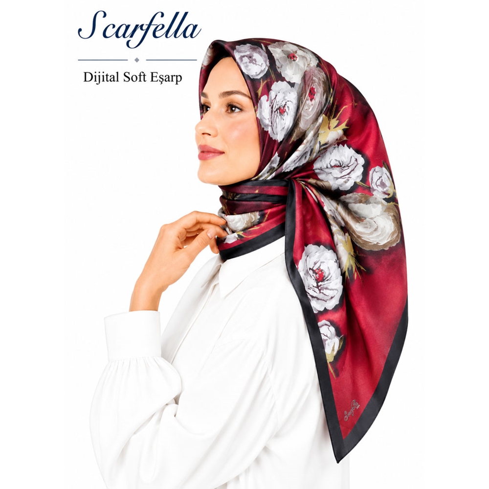Scarfella Dijital Soft Eşarp - Desen-99