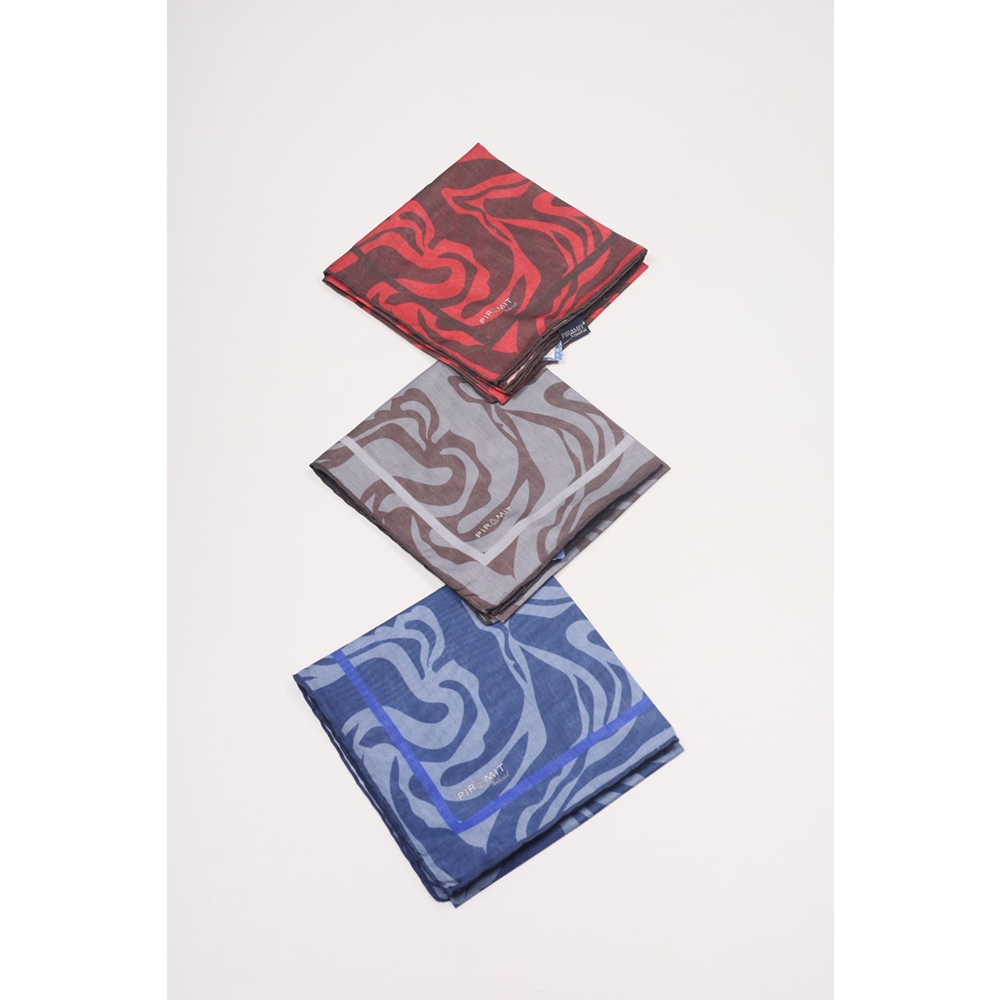 Piramit Desenli Naturel Eşarp - Desen-10