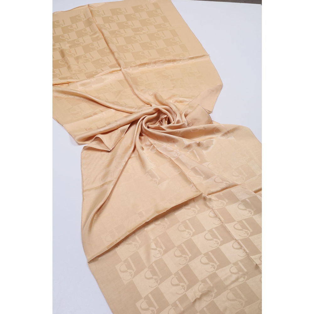Luvensara Kendinden Desenli İpek Jakar Şal - Desen-01 - Renk-05