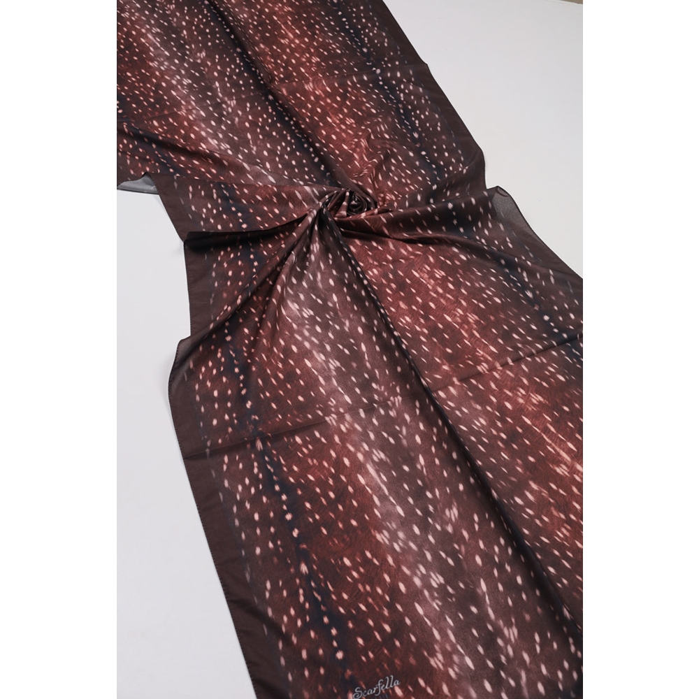 Scarfella Desenli Silk Licra Şal - Desen-10