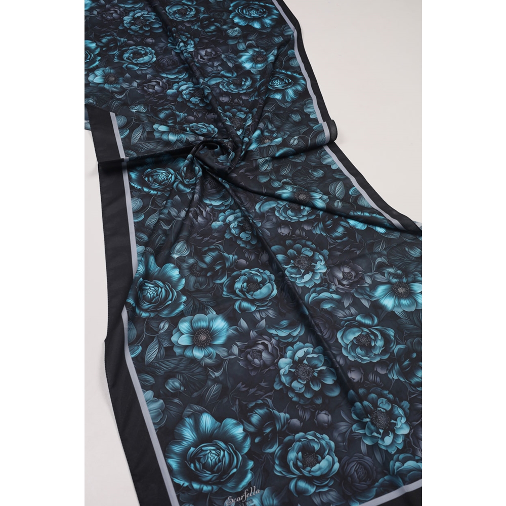 Scarfella Desenli Silk Licra Şal - Desen-11