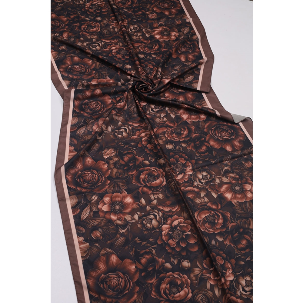 Scarfella Desenli Silk Licra Şal - Desen-11