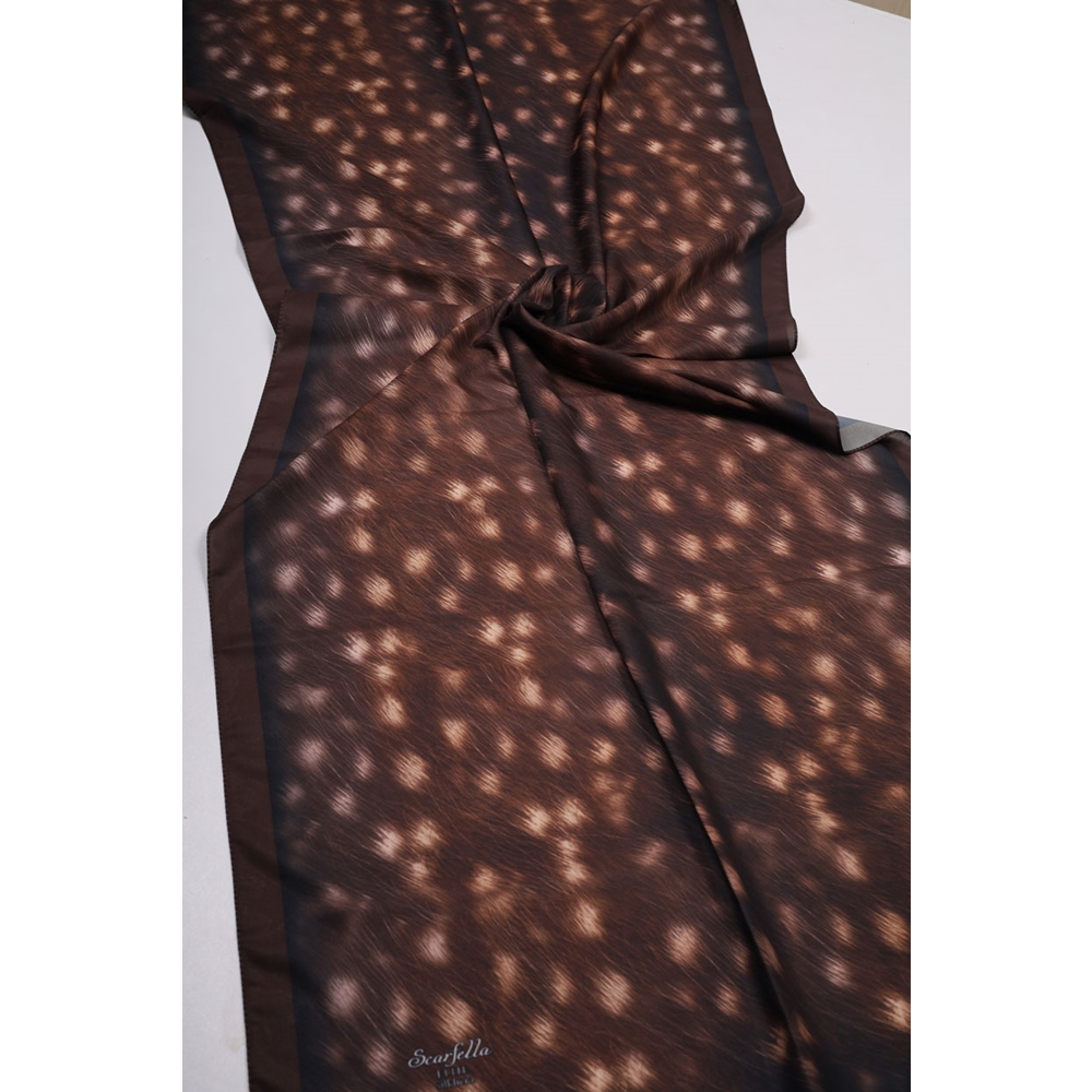 Scarfella Desenli Silk Licra Şal - Desen-13
