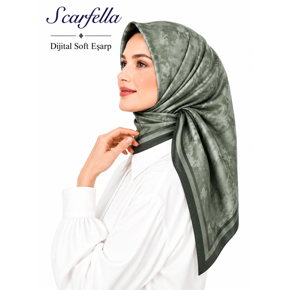 Scarfella Dijital Soft Eşarp - Desen-124