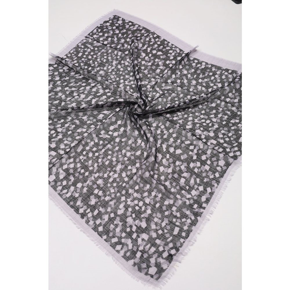 Desenli Keten Flamlı Eşarp - Desen-03 - Renk-01