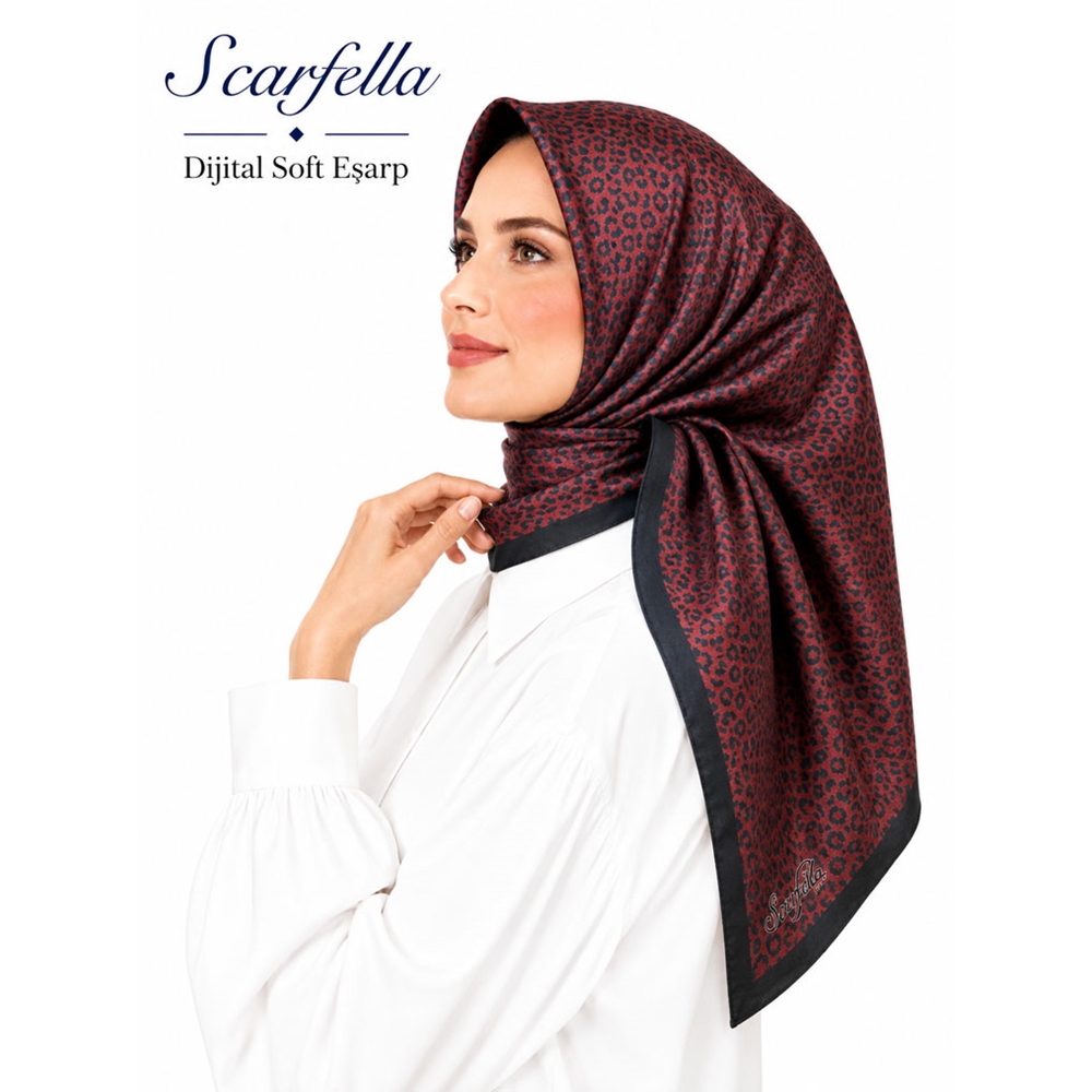 Scarfella Dijital Soft Eşarp - Desen-126