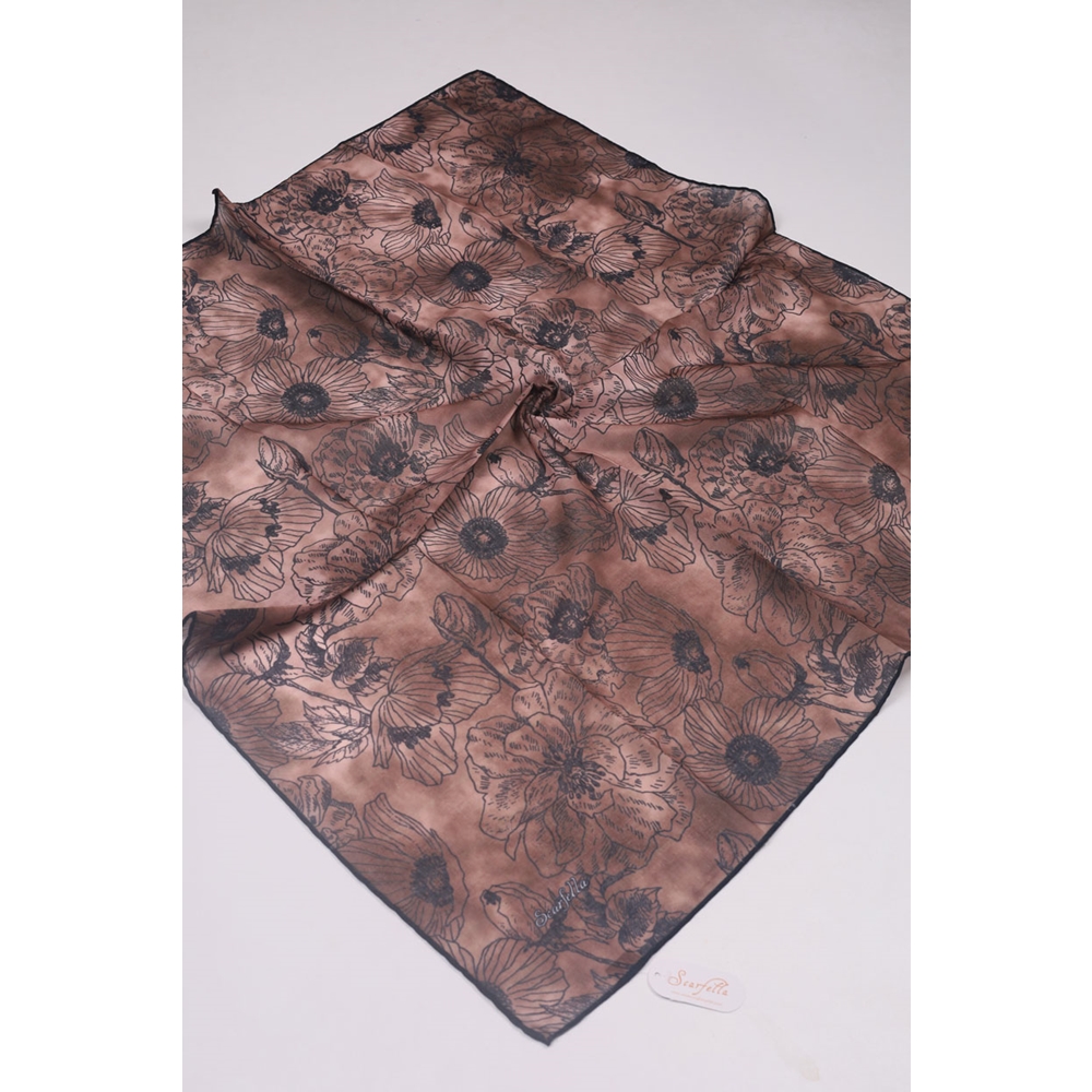 Scarfella Soft El Dikişli Eylül Eşarp - Desen-75