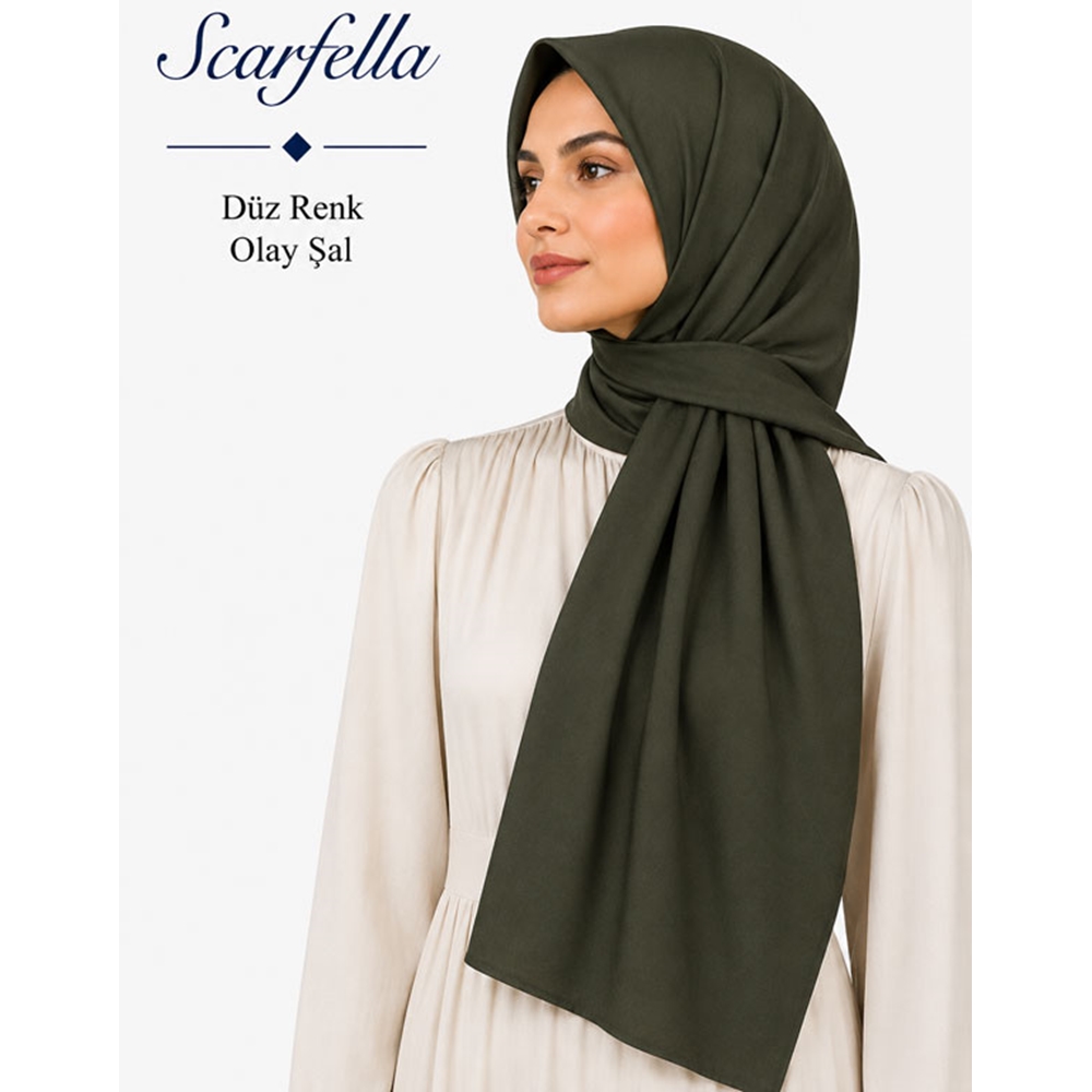 Scarfella Düz Renk Olay Şal - Desen-02
