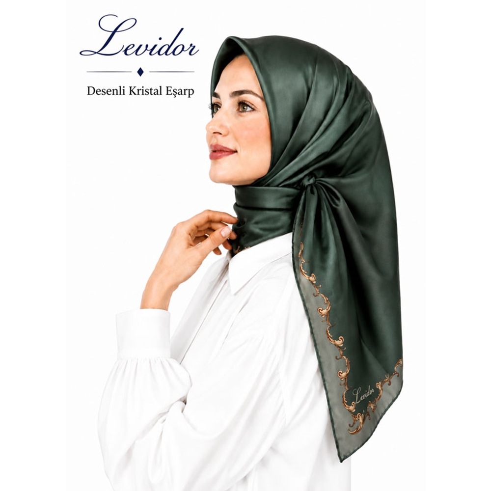 Levidor Desenli Kristal Eşarp - Desen-71