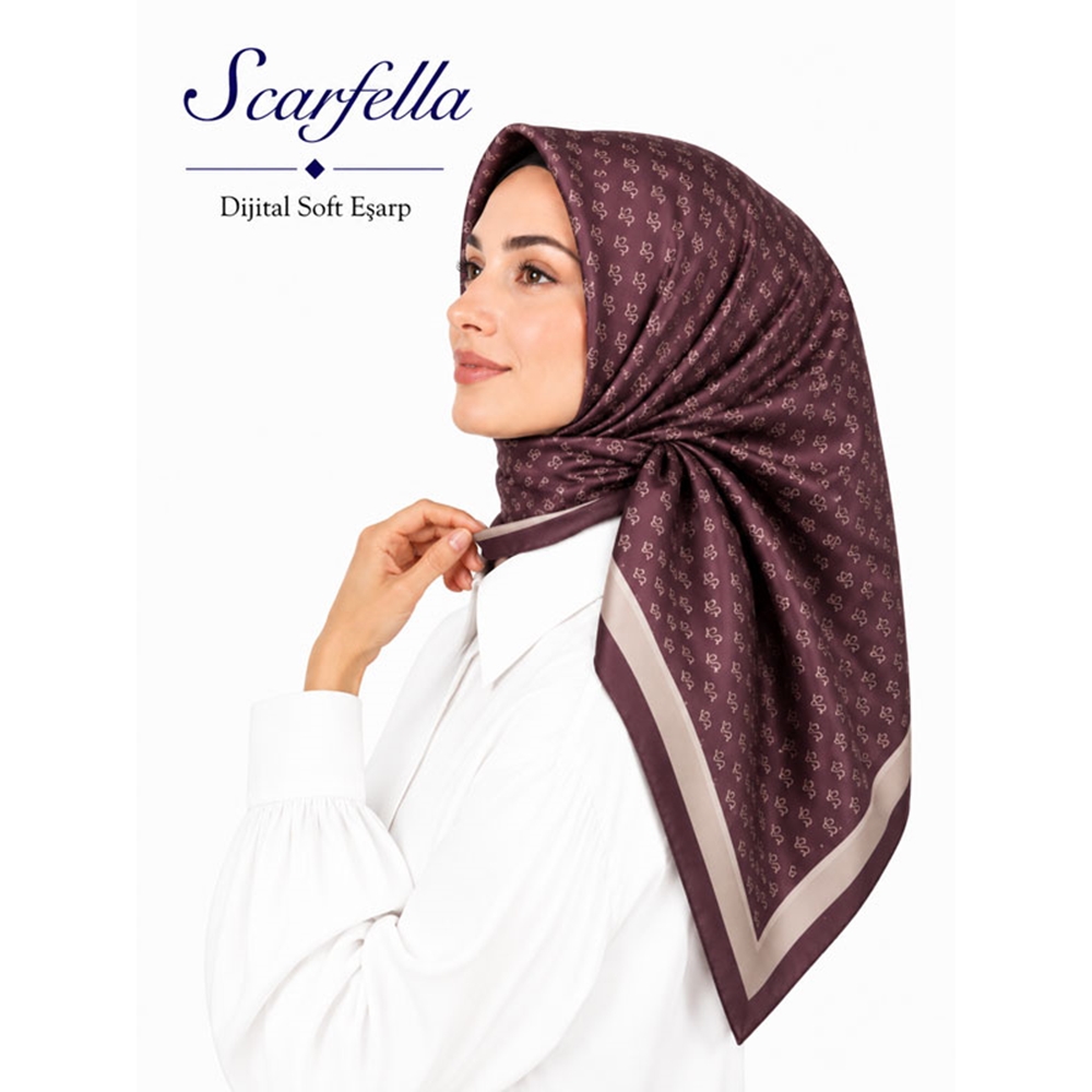 Scarfella Dijital Soft Eşarp - Desen-128