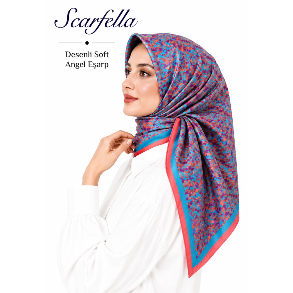 Scarfella Desenli Soft Angel Eşarp - Desen-77