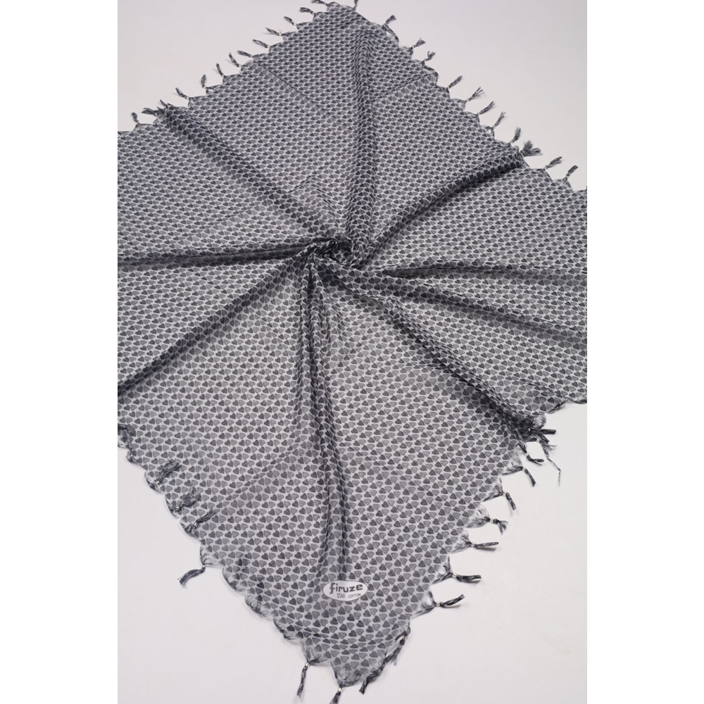Firuze Star Desenli Boncuklu Tülbent - Desen-58