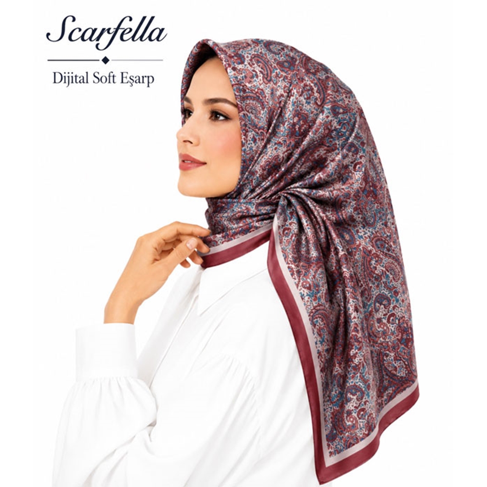 Scarfella Dijital Soft Eşarp - Desen-136