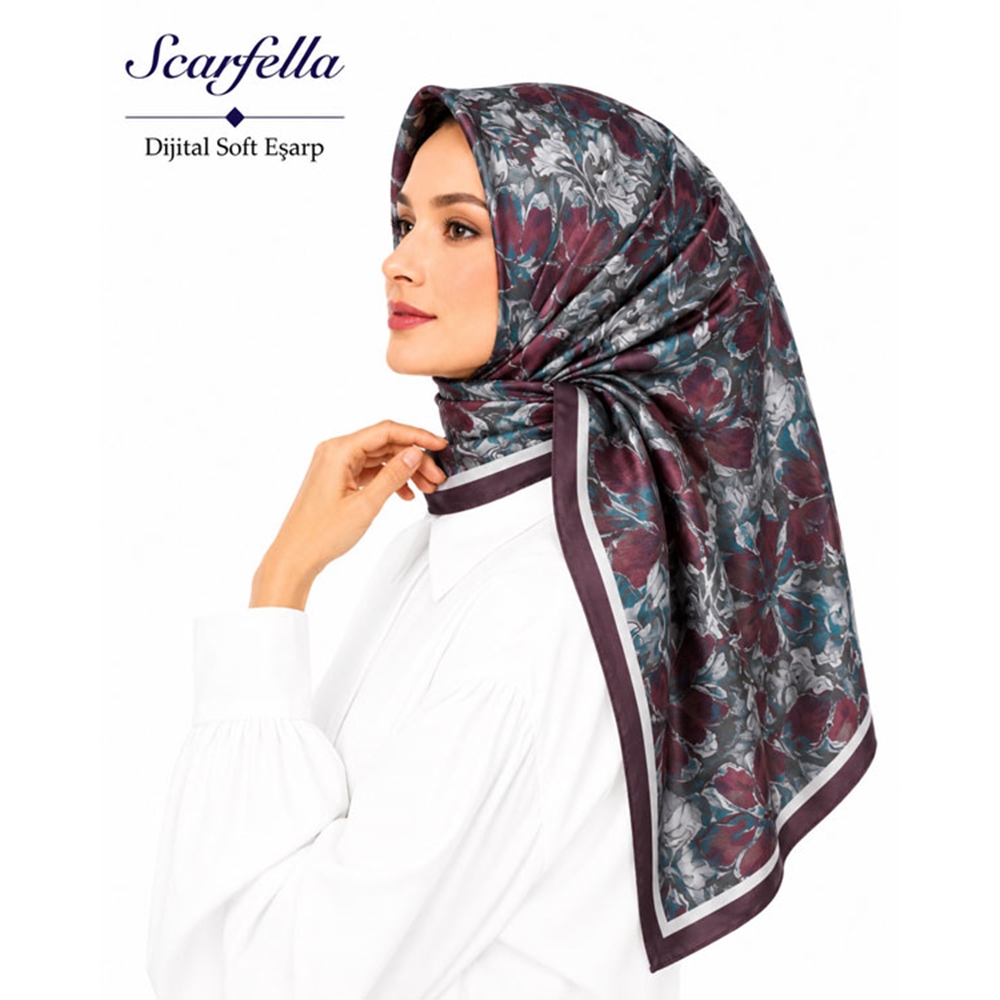 Scarfella Dijital Soft Eşarp - Desen-140