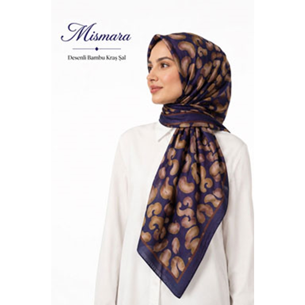 Mismara Desenli Bambu Kraş Şal - Desen-03