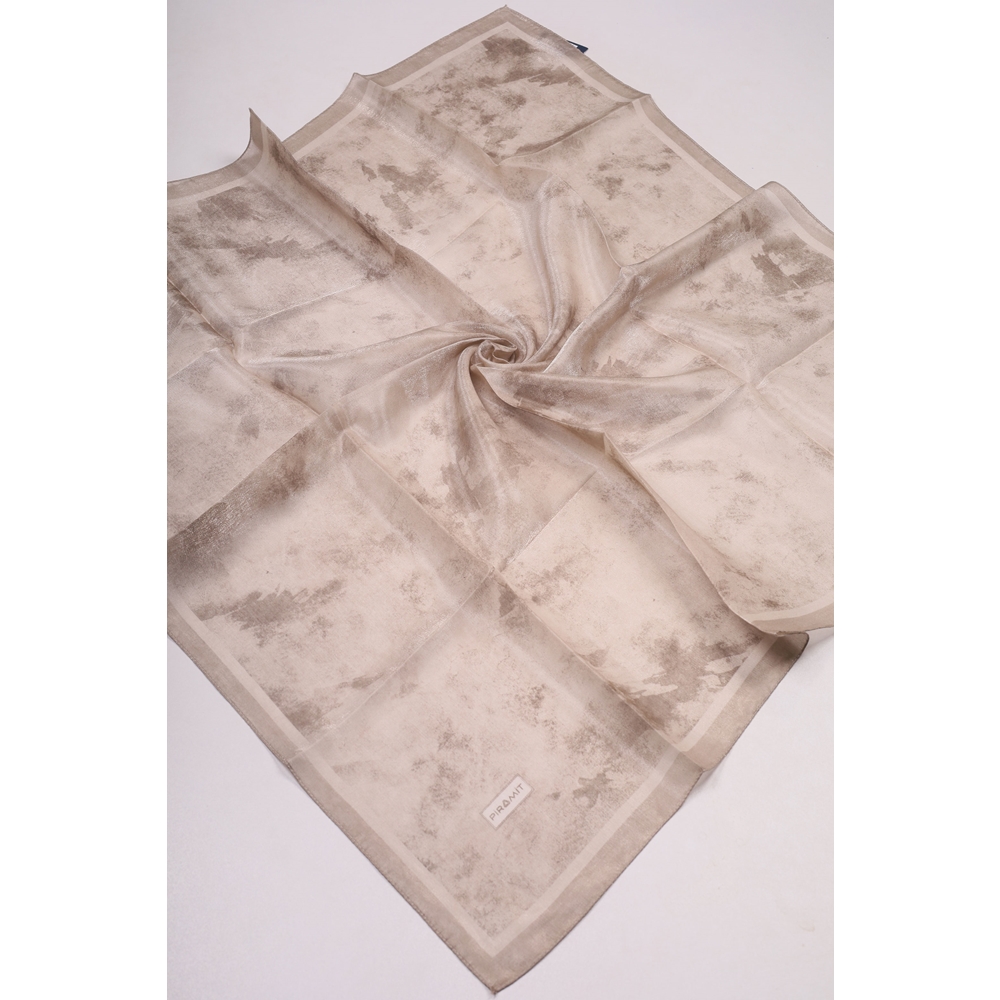 Piramit Desenli Simli Bantlı Abiye Eşarp - Desen-01 - Renk-19