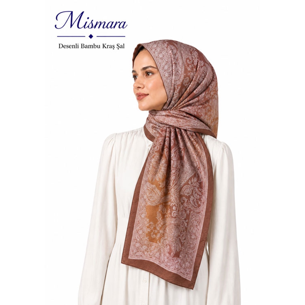Mismara Desenli Bambu Kraş Şal - Desen-04