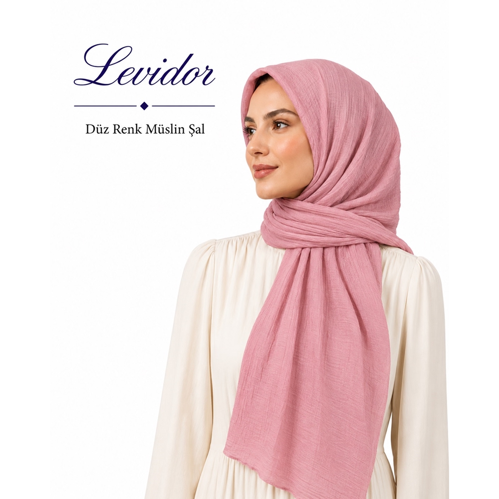 Levidor Düz Renk Müslin Şal - Desen-01