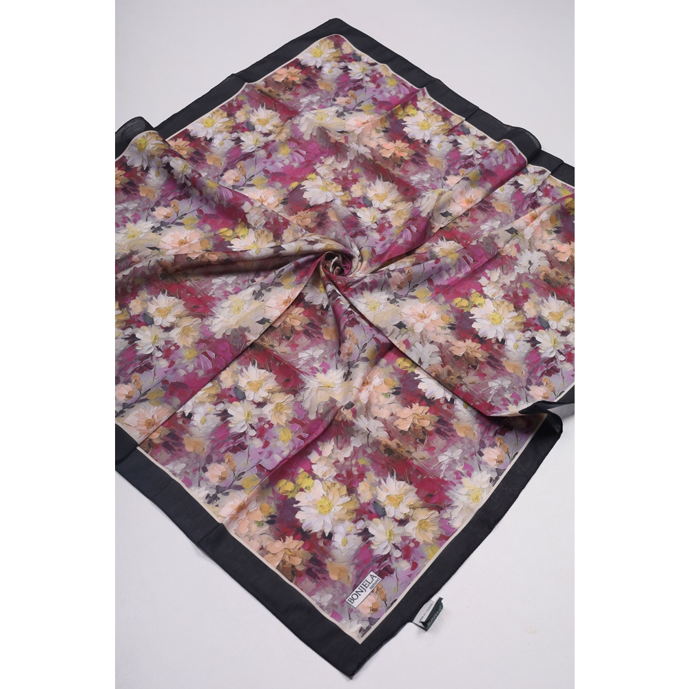 Bonjela Desenli Naturel Eşarp - Desen-01