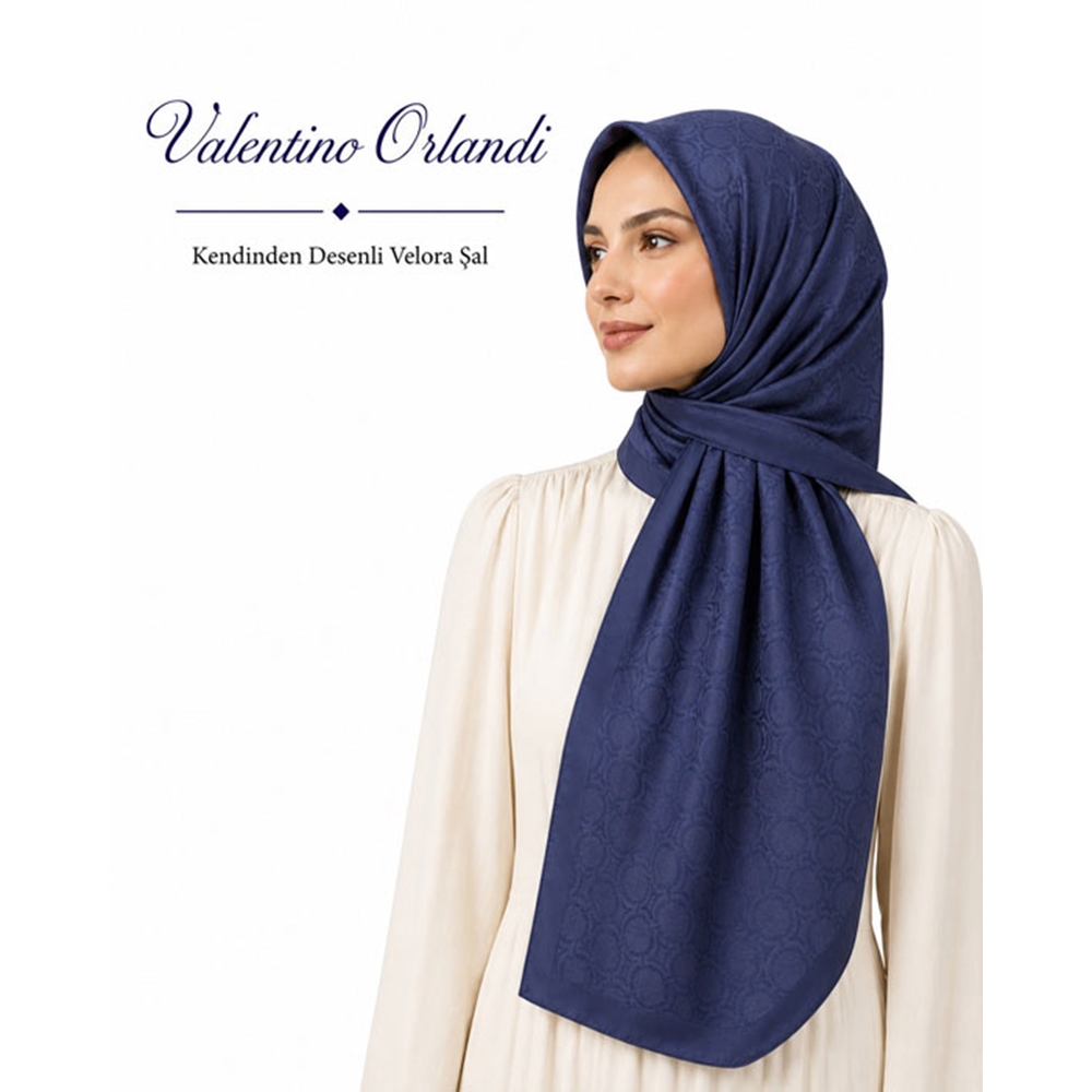 Valentino Orlandi Kendinden Desenli Velora Şal - Desen-01