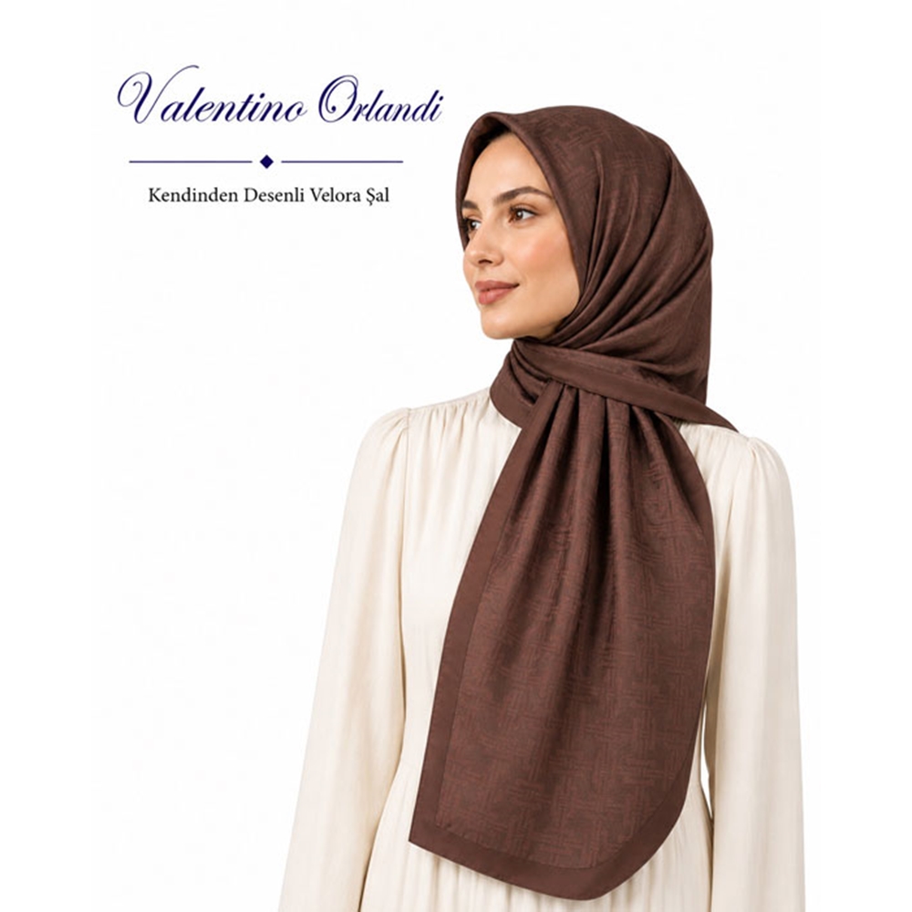 Valentino Orlandi Kendinden Desenli Velora Şal - Desen-02