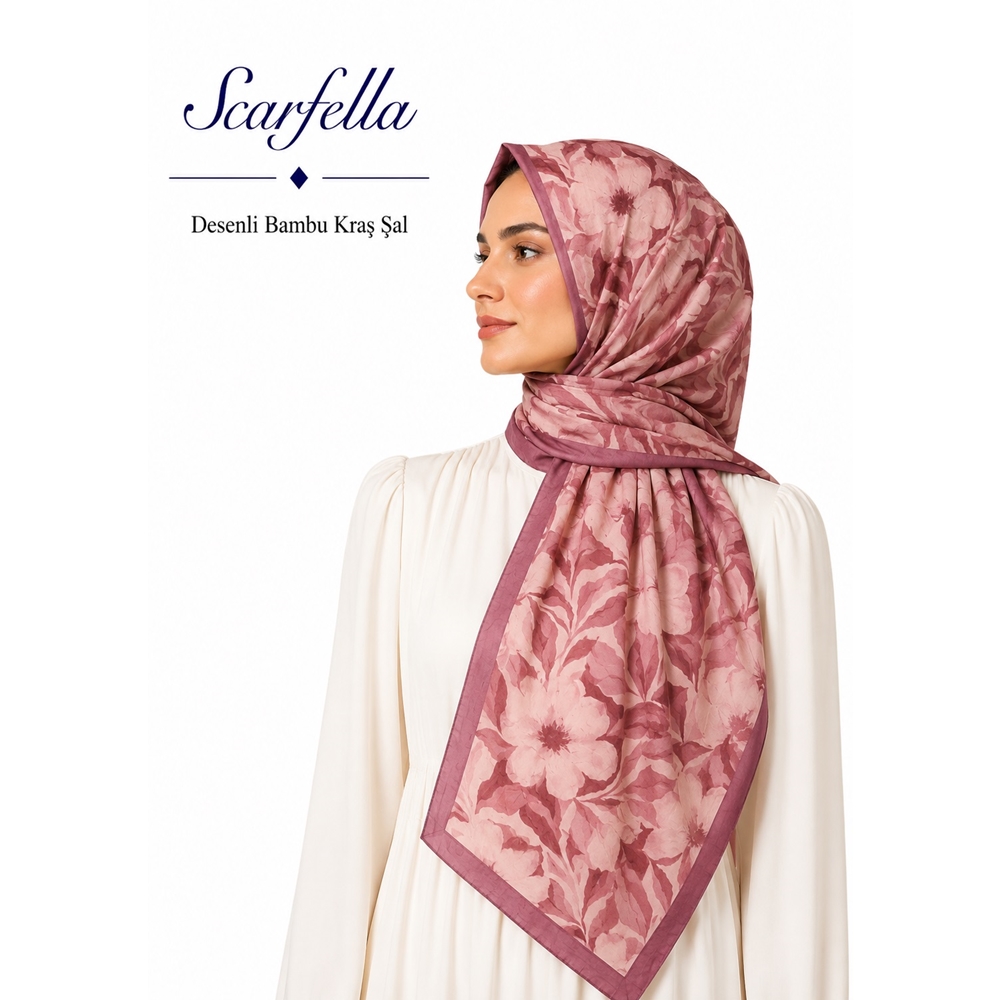Scarfella Desenli Bambu Kraş Şal - Desen-20
