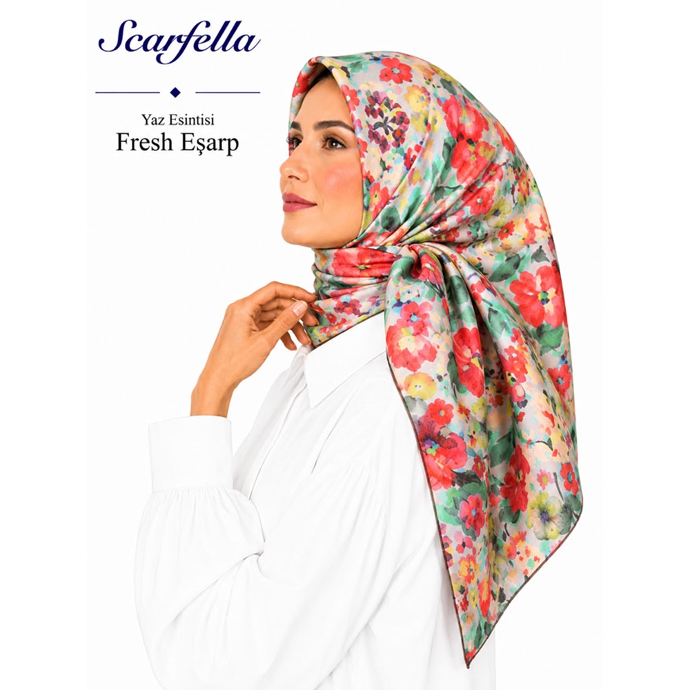 Scarfella Yaz Esintisi Fresh Eşarp - Desen-117