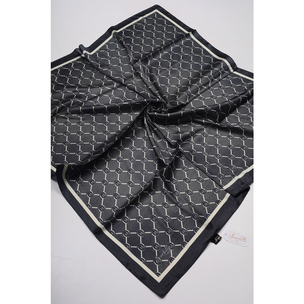 Scarfella Hybrid Desenli Kristal Eşarp - Desen-17 - Renk-01
