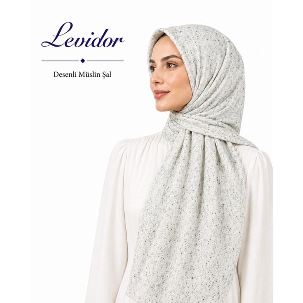 Levidor Desenli Müslin Şal - Desen-06