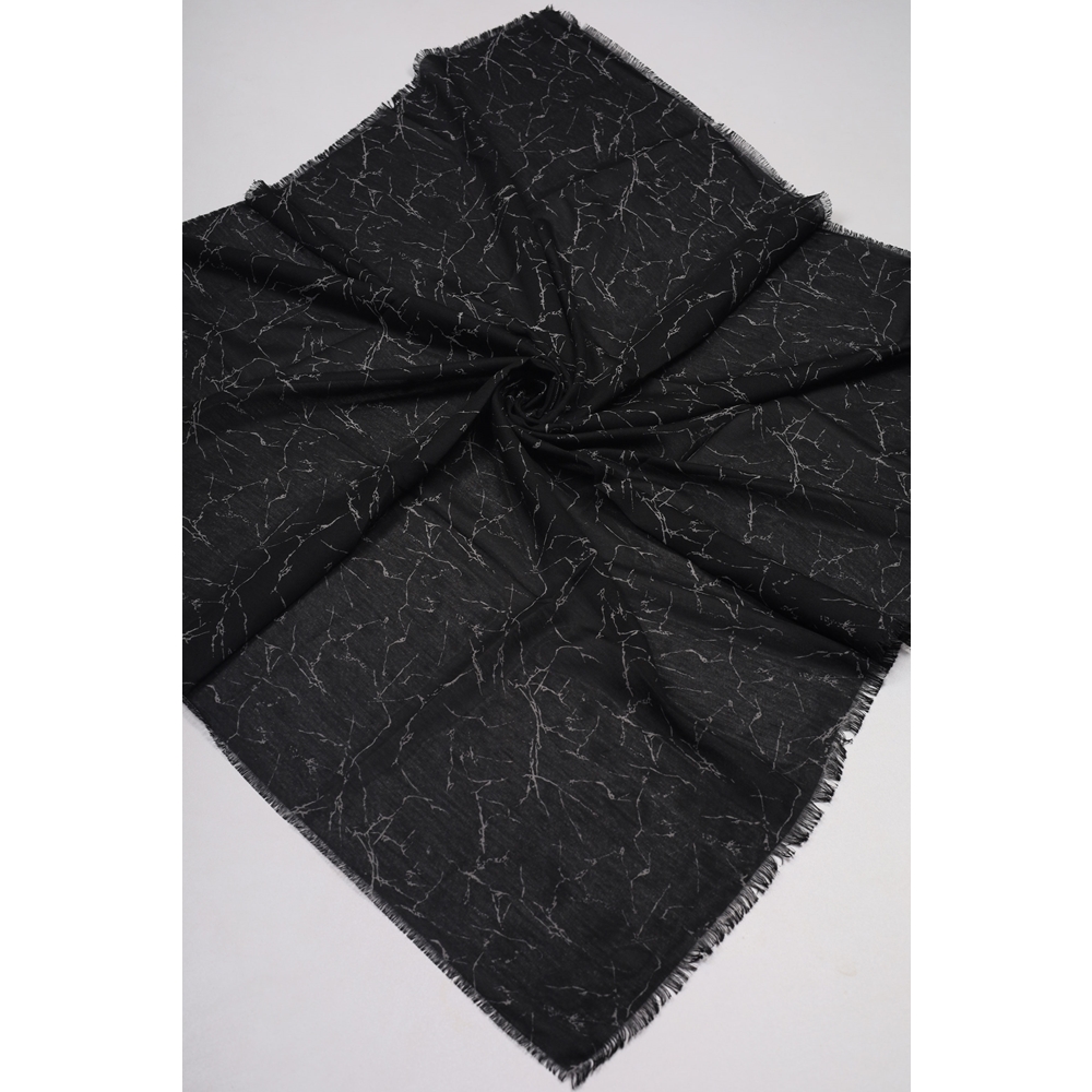 Baysem Desenli Keten Flamlı Eşarp - Desen-27