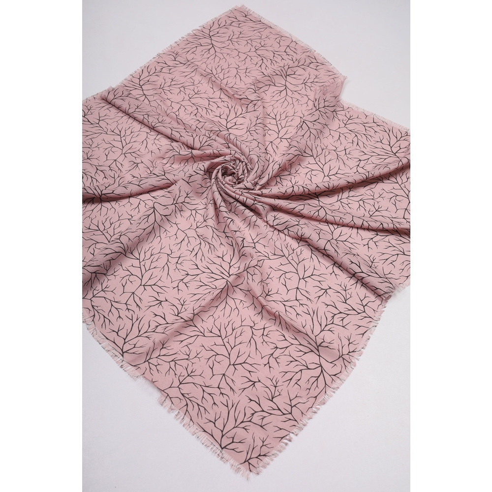 Baysem Desenli Keten Flamlı Eşarp - Desen-28