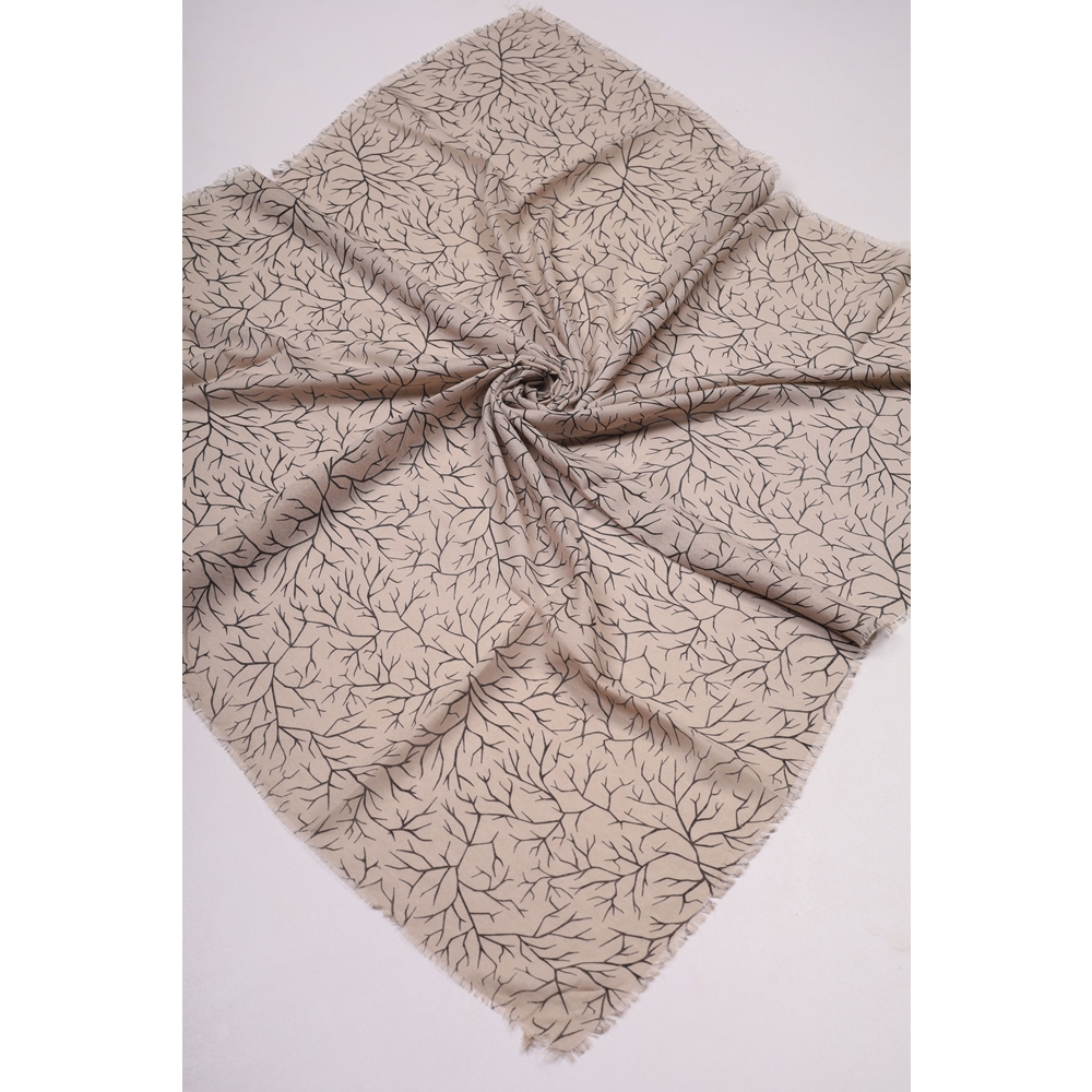 Baysem Desenli Keten Flamlı Eşarp - Desen-28