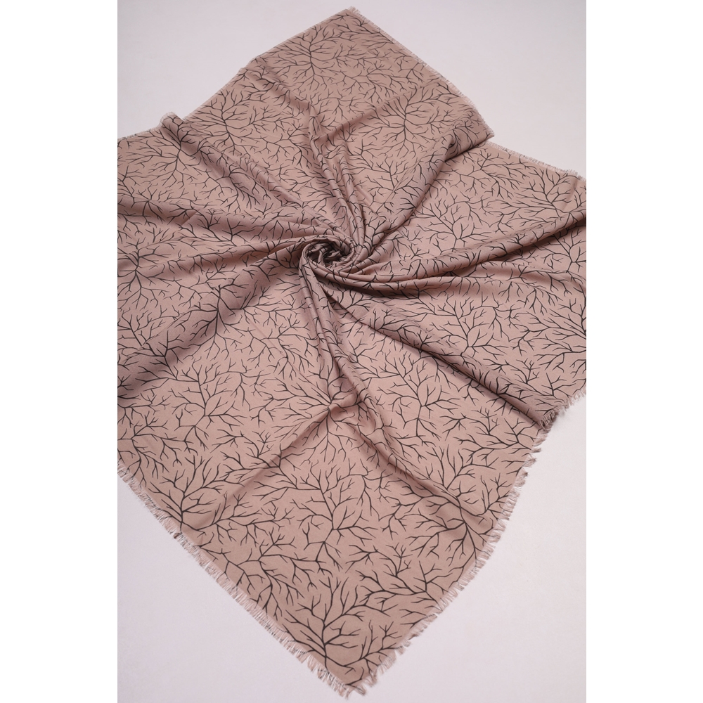 Baysem Desenli Keten Flamlı Eşarp - Desen-28
