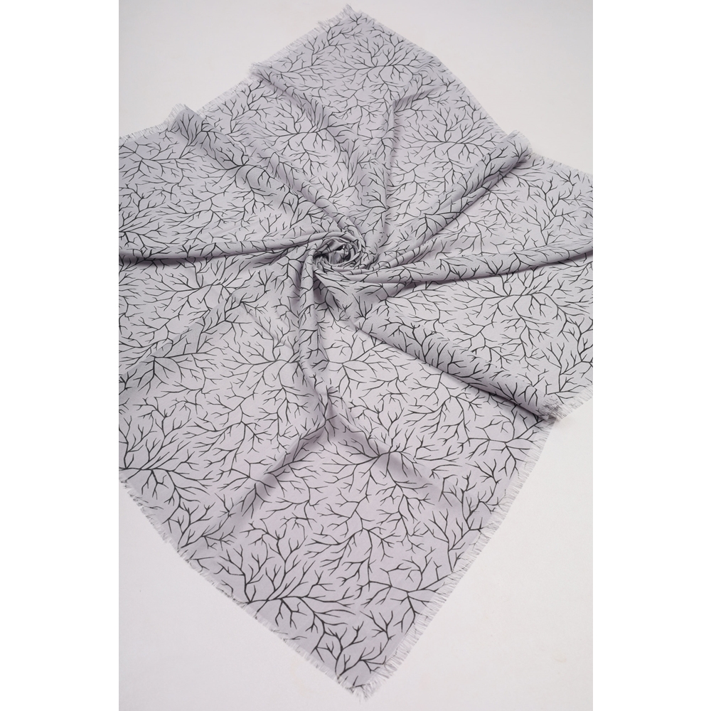 Baysem Desenli Keten Flamlı Eşarp - Desen-28
