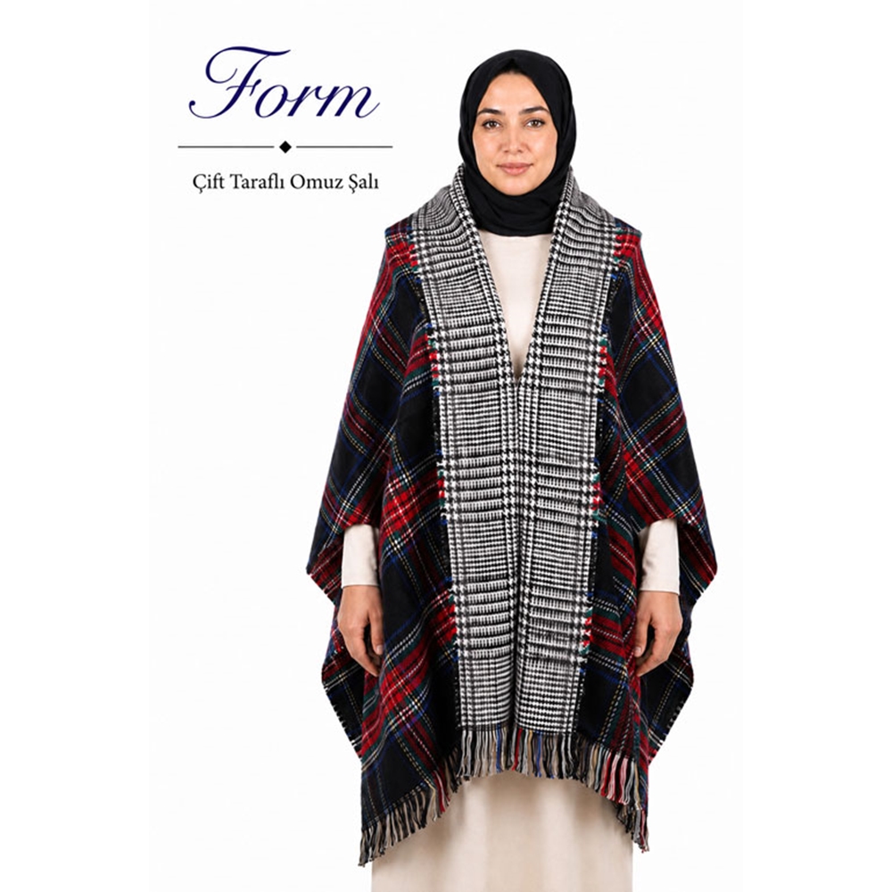 Forum Çift Taraflı Omuz Şalı - Desen-04