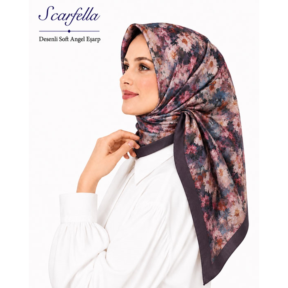 Scarfella Desenli Soft Angel Eşarp - Desen-80