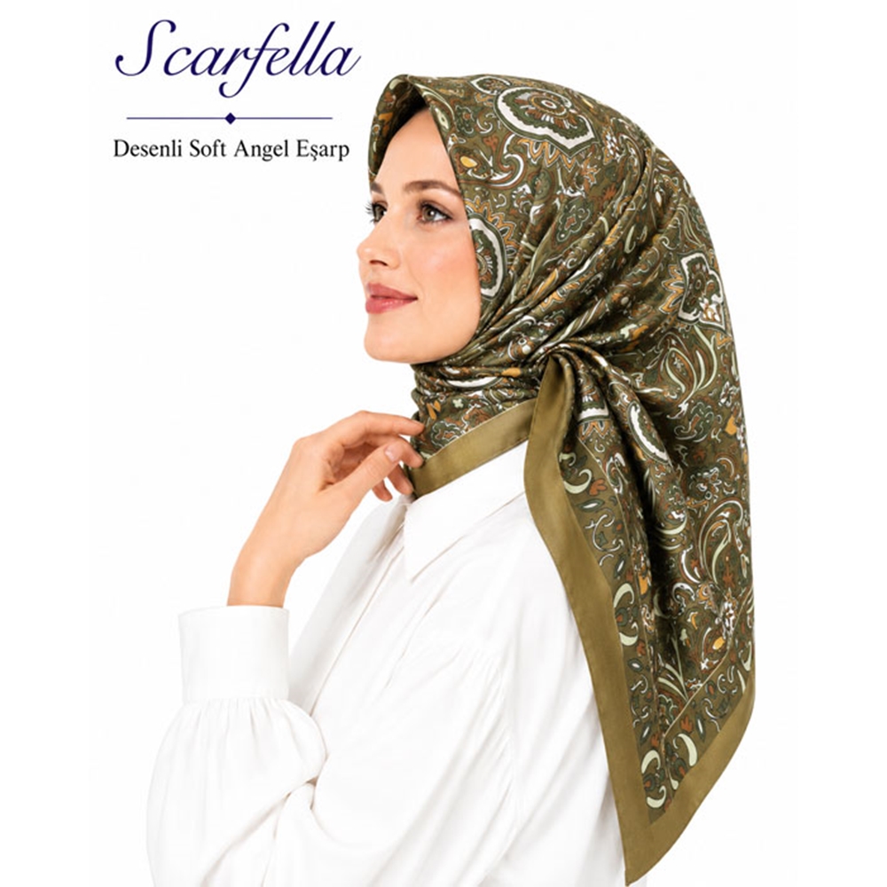 Scarfella Desenli Soft Angel Eşarp - Desen-81