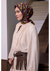 Belli Twill Saf İpek Eşarp - 2026-2027 Sonbahar-Kış 4402D (T)