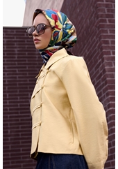 Belli Twill Saf İpek Eşarp - 2026-2027 Sonbahar-Kış 4413D (T)