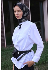 Belli Twill Saf İpek Eşarp - 2026-2027 Sonbahar-Kış 4427D (T)