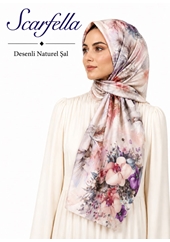 Scarfella Desenli Naturel Şal - Desen-125