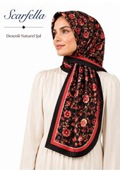 Scarfella Desenli Naturel Şal - Desen-137