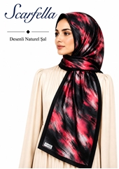 Scarfella Desenli Naturel Şal - Desen-141