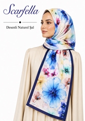 Scarfella Desenli Naturel Şal - Desen-144